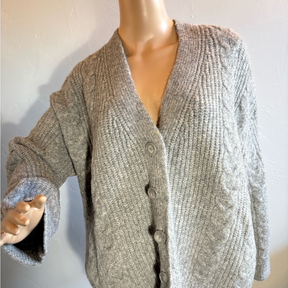 Universal Threads Gray Cable Knit Cardigan Size XXL